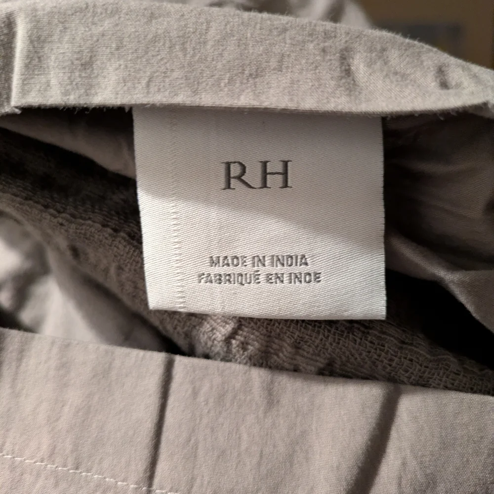 New Restoration Hardware RH Matlasse Pillow Cover Sham Graphite